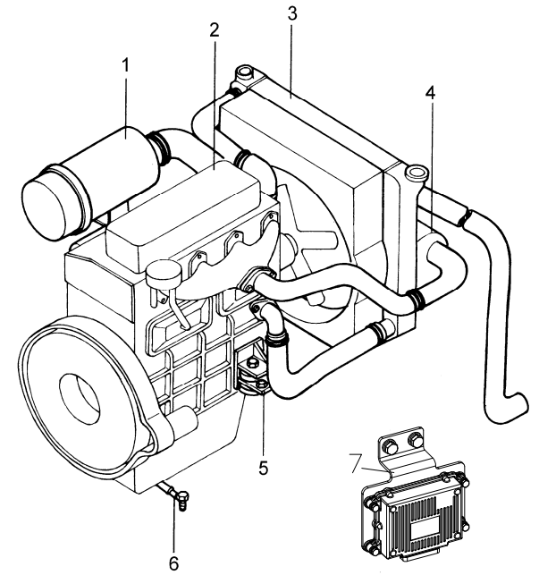 Forklift engine parts diagram