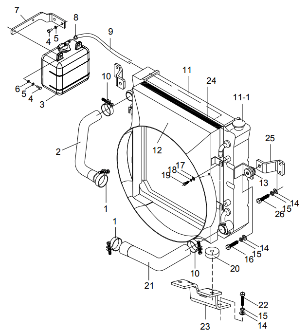 Forklift cooling system