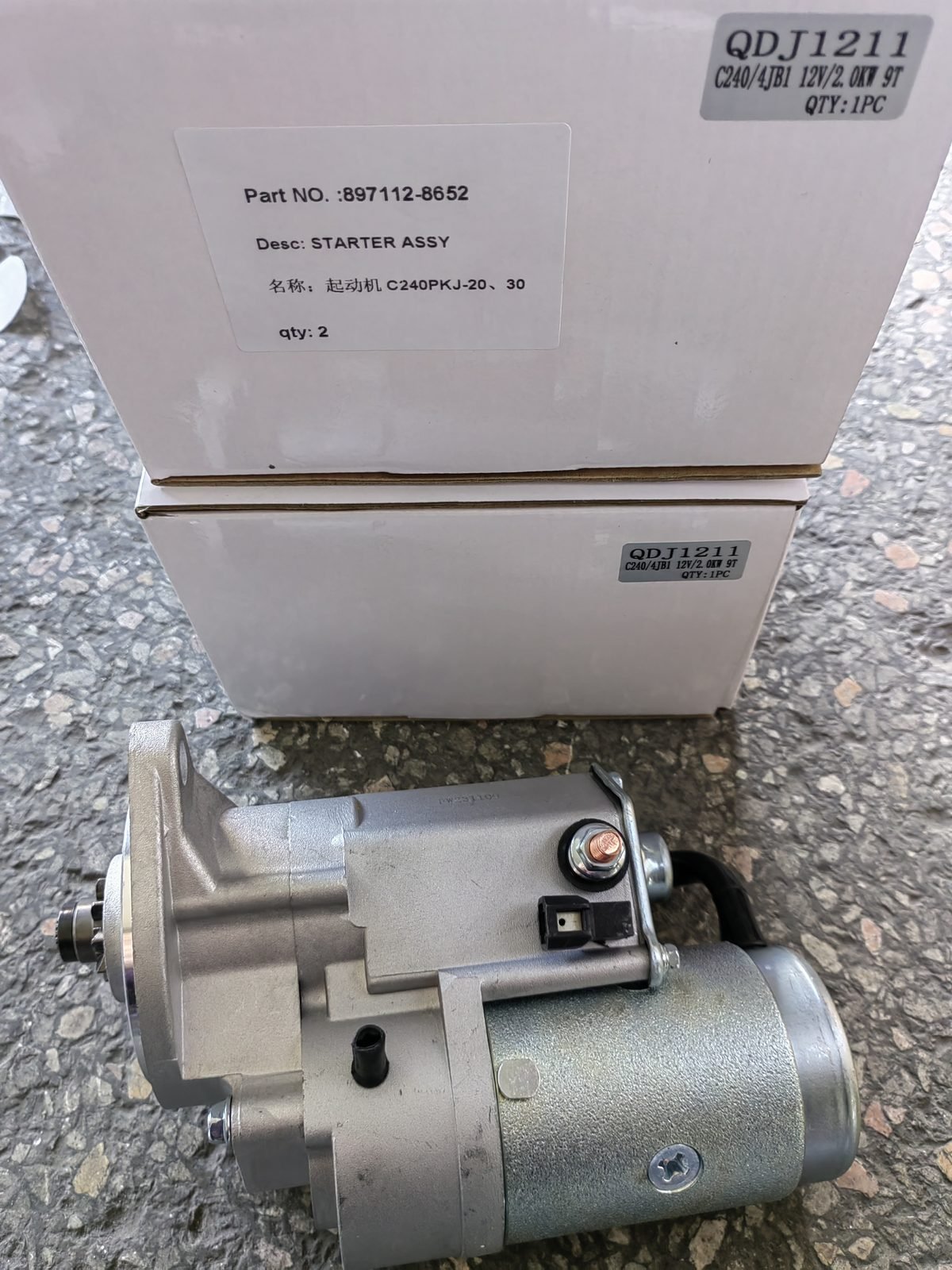C240PKJ-20-30 C240 Forklift Engine Starter Motor